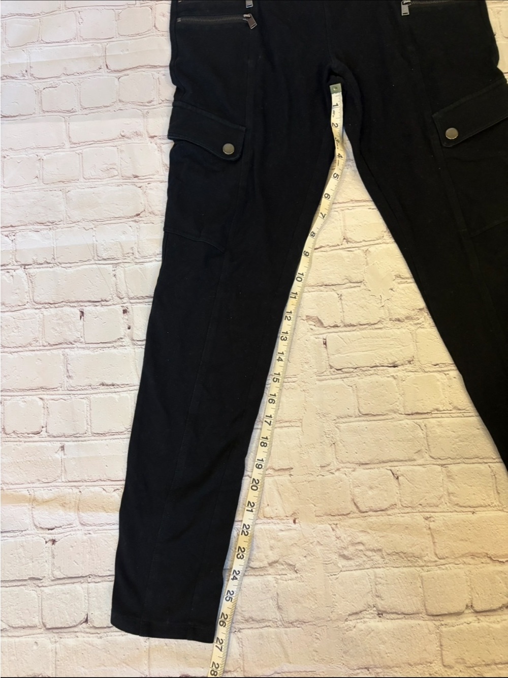 Express Black Cotton Stretch Leggings - Picture 2 of 4